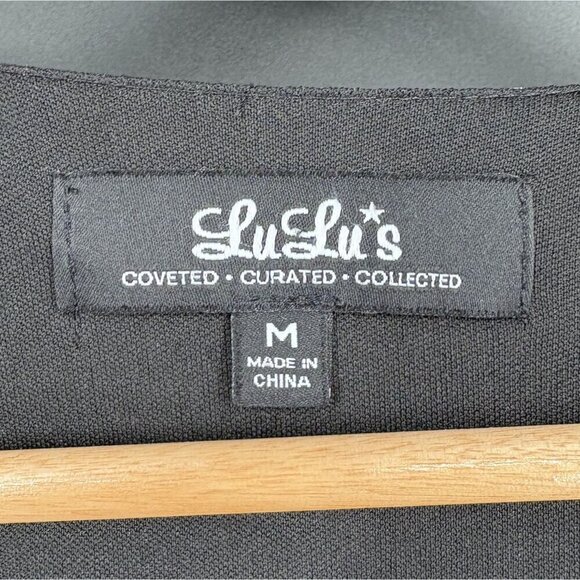 LuLu's Women's Floral Maxi Dress M Black Pink Fairy Whimsigoth Wedding Guest - Picture 3 of 13